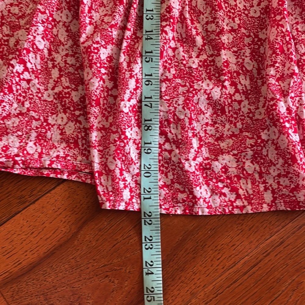 Burberry London Red Pleated Knee Length Ruffle Flowy Skirt - Picture 9 of 10